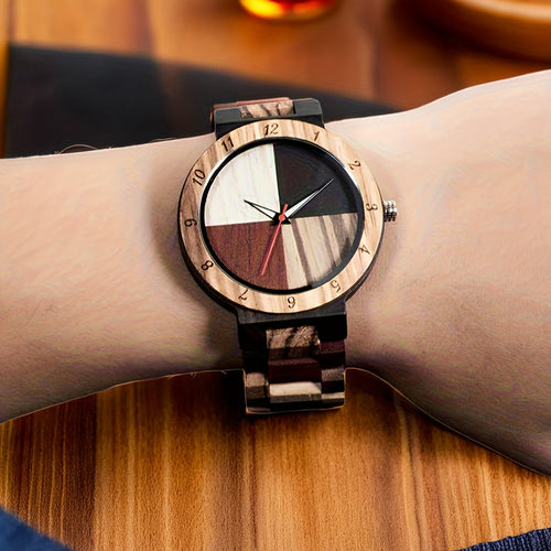 Men's  Colorful Full Wood  Quartz Watch