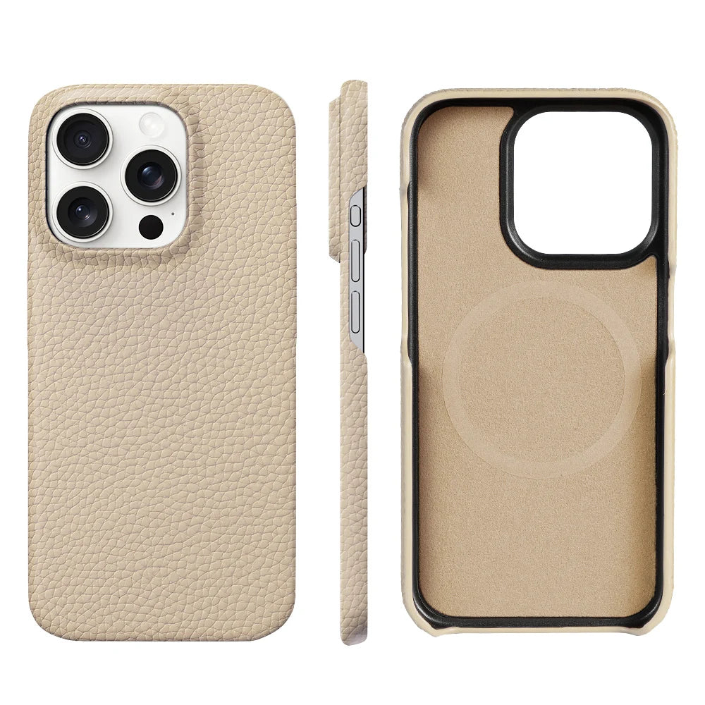 MagSafe Case for iPhone 15/16 Pro Max - Leather Magnetic Back Cover