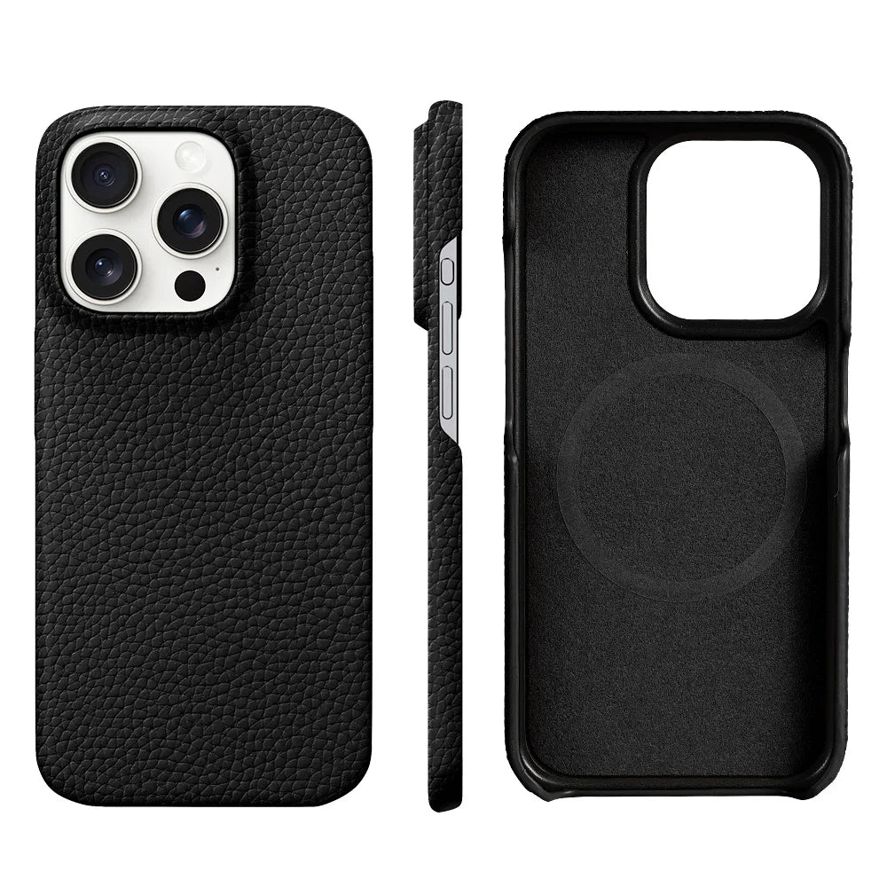 MagSafe Case for iPhone 15/16 Pro Max - Leather Magnetic Back Cover
